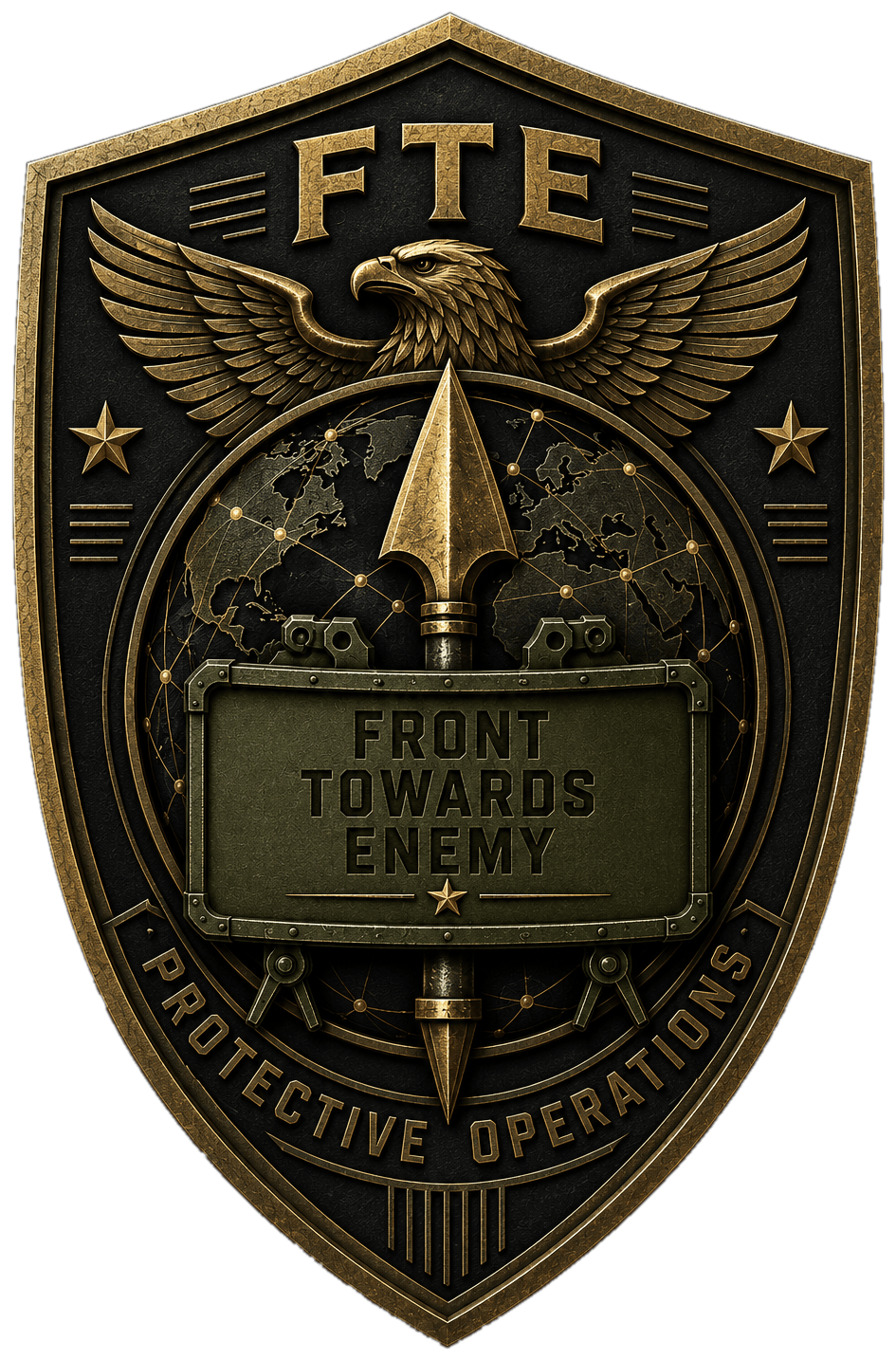 FTE Front Towards Enemy badge